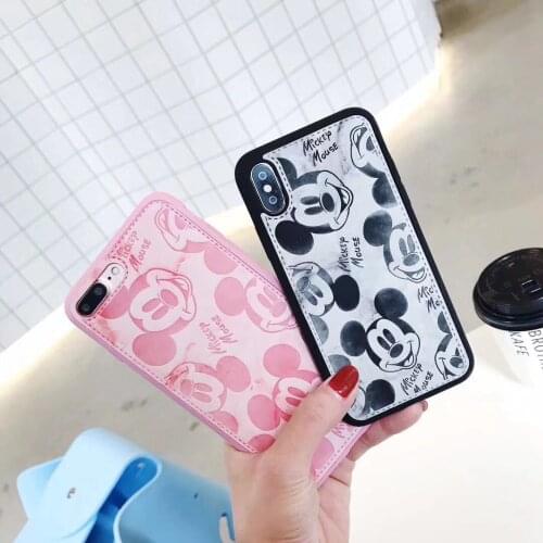 Disney Phone Case Men Women Mickey Mouse Phone Cover Mobile Phone Accessories TPU Shell for IPhone 11Pro Max 12 Mini Xs X 6 7 8