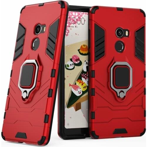 For Xiaomi Mi Mix 2 Case Shockproof Ring Stand Bumper Silicone + PC Phone Back Cover for Xiomi Mi MIX 2 MIX2 MIMix2 Funda Coque