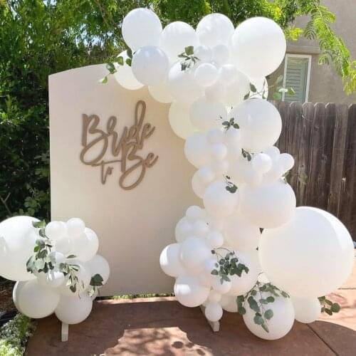 White Latex Balloons Garland Arch Kit Wedding Marriage Party Valentines Day Decoration Helium Ballon Supplies Baby Shower Globo