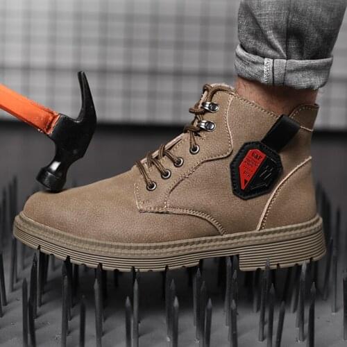 DM85 2020 Suede unisex Martin boots Steel toe cap indestructible Anti-smashing anti-piercing Work safety shoes zapatillas hombre