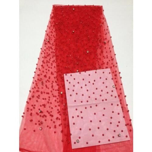 Hot Sale Red Color African Swiss Voile Lace. High Quality Fashion African Guipure Lace Fabric With Stones For Women Dress D6281