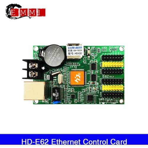 HD-E62 Single & Dual Color LED control card Ethernet & USB port 1024*64 4*HUB12 & 2*HUB08 port