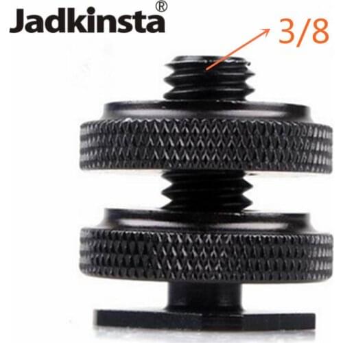 Jadkinsta 50pcs 3/8 Dual Nuts Mount Screw Tripod Hot Shoe Adapter Convert to Flash Stand Photo Studio Accessories