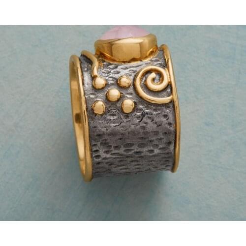 Vintage Punk Style Round Jewelry Womens Fidget Rings Valentines Day Gift Decoration Accessories Set Cocktail Ring