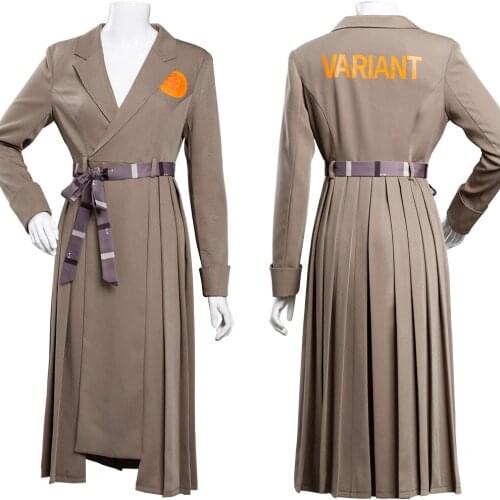 Loki TVA Time Variance Authority Cosplay Costume Dress Outfits Robe Kimono Halloween Carnival Suit