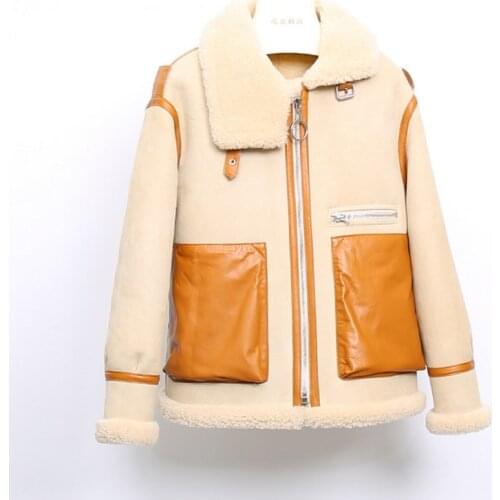 2019 Winter new Haining fur sheep fur one coat female imported lamb hair long womens down coat