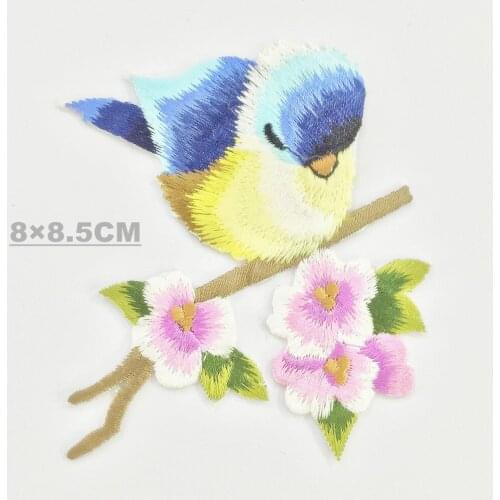 Bird Iron on Patches for Clothing Animal of The Breach Embroidery Applique DIY Hat Coat Dress Pants Accessories Cloth Sticker