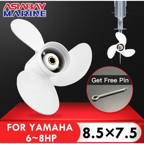 Outboard Propeller For Yamaha 6hp 8hp 8 1/2 *7 1/2 Boat Motor Aluminum Alloy Screw Marine Engine Part 7 Spline 6G1-45943-00-El