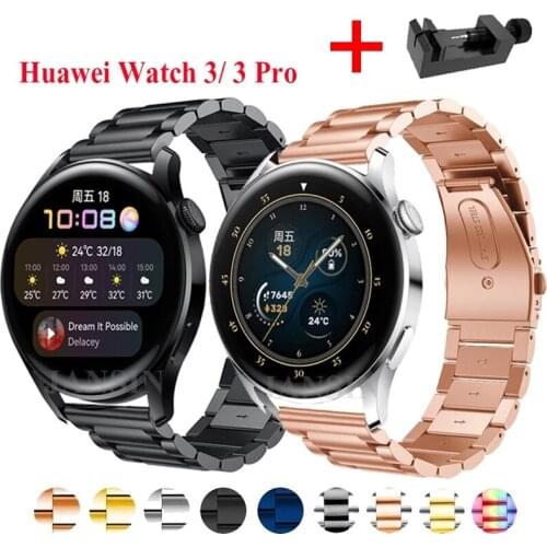 Stainless Steel Strap For Huawei Watch 3 Smartwatch Band For HUAWEI WATCH 3 Pro Bracelet Correa Watchband Watch 3pro Accessories