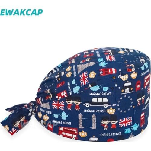 Unisex Cotton Scrub Cap Dentist Cap Room Hat Pharmacy Nursing Cap Pet Veterinary Beauty Pharmacy Lab Work Cap Health Nursing Cap