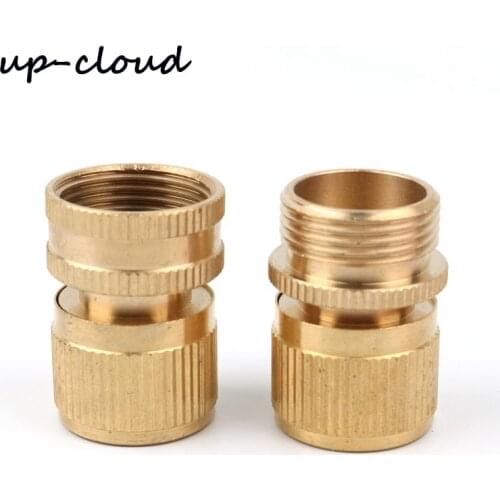 1pc pure brass garden water gun connector washing machine quick connector male/female 3/4" 16mm hose/pipe adapter