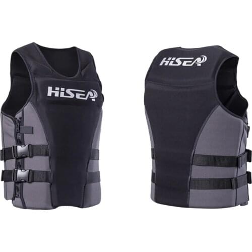 Hisea Neoprene Profession Life Vest Men Women Life Jacket Buoyancy Lifejacket Drifting Surfing Life Vest Swimming Floating Cloth