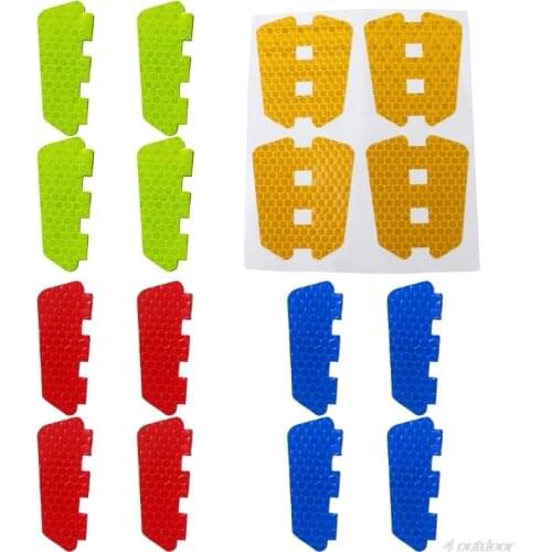 Bicycle Spoke Reflector Reflective Stickers for bicycle Warning Safety Strips L69F