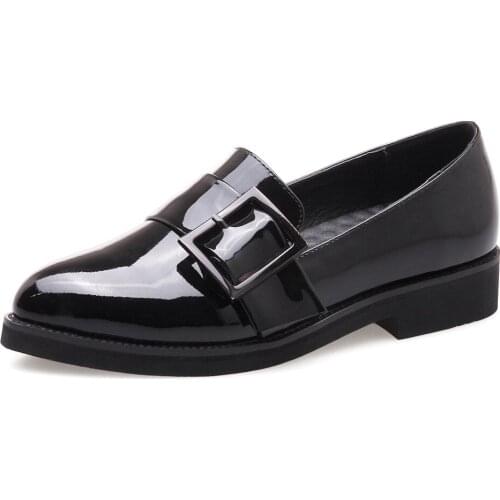 Single leisure shoes in the spring of 2018 new shallow mouth students lazy British wind really holster foot shoes 18412