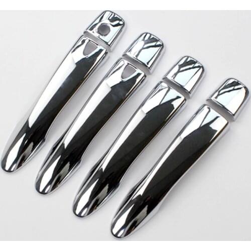High quality New Chrome Car Side Door Handle Cover Trim With SMART Keyhole For Nissan Qashqai J11 2015-2021 8pcs