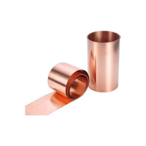 1PC 99.9% Pure Copper Cu Metal Sheet Foil Plate 0.4/0.5/0.6/0.8/1X20/30/50X1000 Thickness