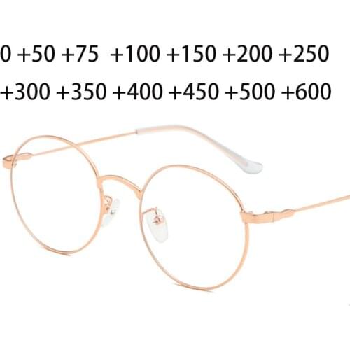 Round Magnifier Reading Glasses For Women Smalll Eyeglasses Diopter Lenses +0.5 +1 +1.5 +2 +2.5 +3 +3.5 +4 +4.5 +5 +6