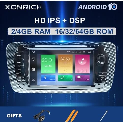 IPS DSP 64GB 2 Din Android 10 Car Radio Navigation For Seat Ibiza 6J MK4 SportCoupe Ecomotive Cupra 2009-2013 Multimedia GPS DVD
