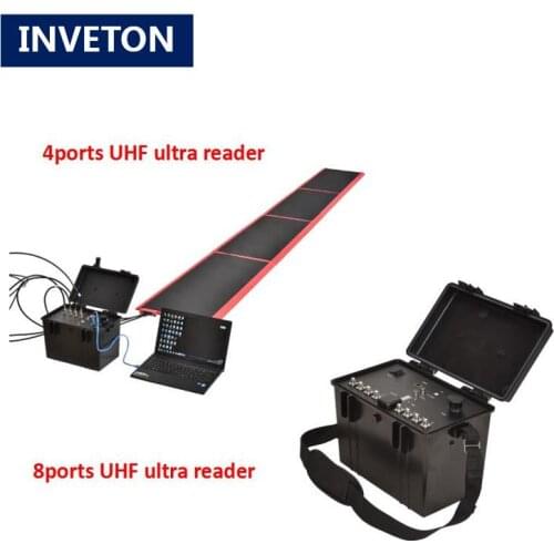 Free software complete sports race timing system include 4ports ultra reader/rfid 12dbi mat floor antenna/ race stick bib tag