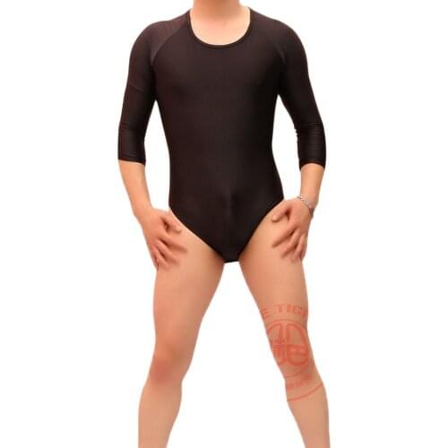 Milk Silk Fabric Round Neck Seven Sleeves Bodysuit Men Body Shaper Sweat Shirt Hot Shapers T Shirt Sexy Black Slimming Body Tops