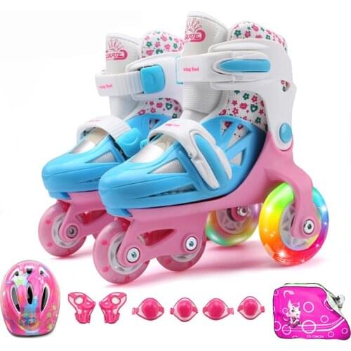 Baby young childrens skates set for beginners boys and girls double roller roller skate children