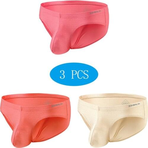 Mens Underwear Briefs Multicolor Combination 3 Pack U Convex Male Briefs Case Stretch Mens Briefs Panties Lingerie Underpants