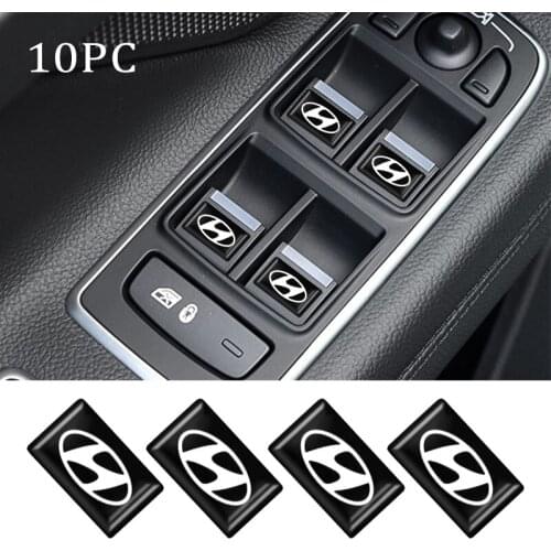 4/8/10 pcs Car Steering Wheel 3D Small Emblem Sticker for Hyundai Creta Accent Tucson Solaris 2013 I30 Ix35 I40 IX20 Auto Gadget