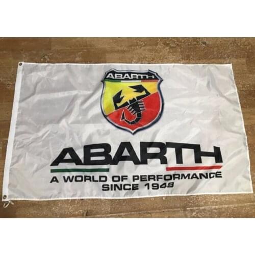 Fiat Abarth flag 3ftx5ft 100% Polyester
