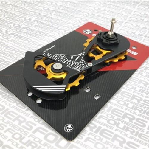 FOURIERS road Bike rear derailleur pulleys 15T-15T full ceramics bearings jockey wheels for Rival / Force Short rear derailleur