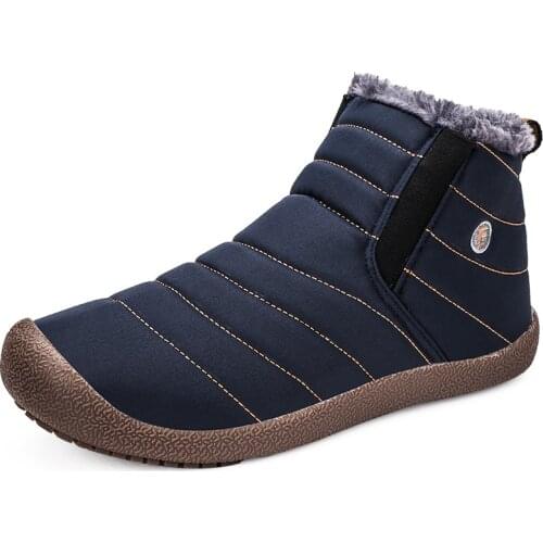 Men Winter Boots Waterproof Shoes Couple Warm Plush Anti-Slip Bottom Botas Comfortable Women Outdoor Snow Ankle Boots Big Size