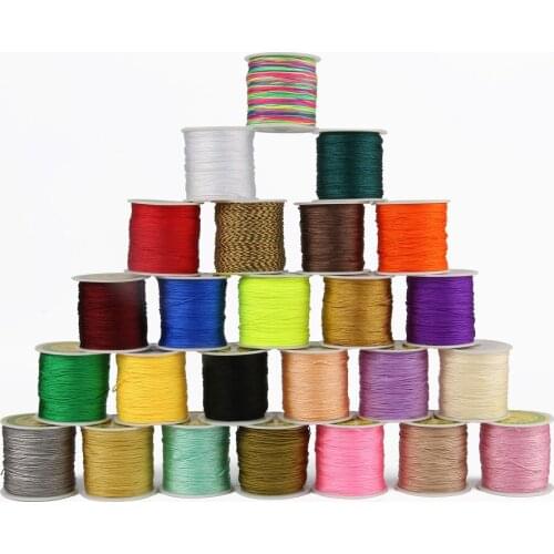 0.8mm 100 Meter Nylon Cord Chinese Knot Macrame Jade Thread Wire Strings For Needlework Jewelry Making Handmade DIY Accessories