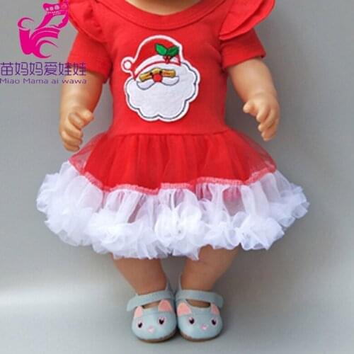 Clothes for Baby doll Santa Claus clothes christmas dress for doll hat fit for 18" dolls red dress girl Christmas gift