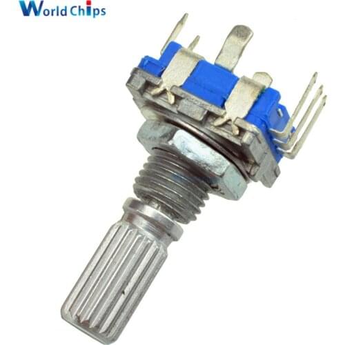 2Pcs Rotary Encoder Switch EC11 Audio Digital Potentiometer With Handle Length 20mm