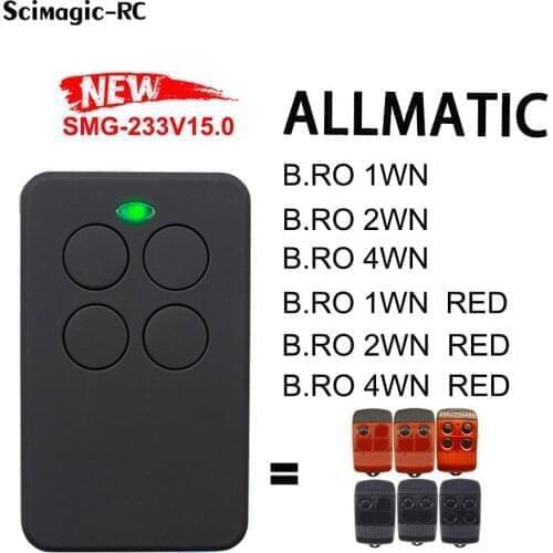 V15.0 Garage Remote Control For ALLMATIC BROWN, BROWN RED, PASS, MINIFASS, TECH3, FOR4 433MHz Transmitter Rolling Coce Command