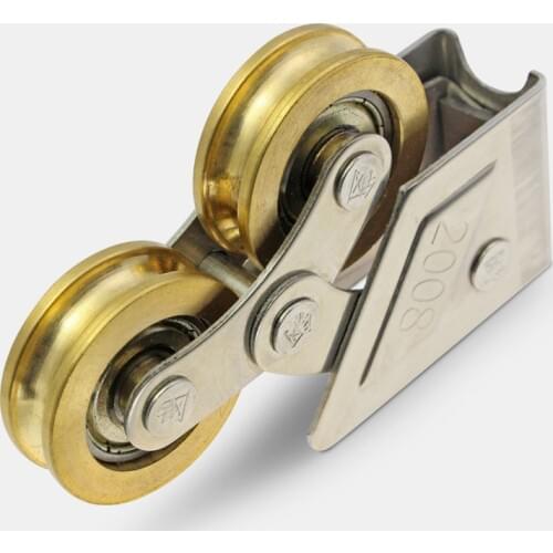 1 Pcs 2008 Type Aluminum Alloy Sliding Door and Window Rollers Pulley Bearing Brass Wheel Sliding Door and Window Wheels
