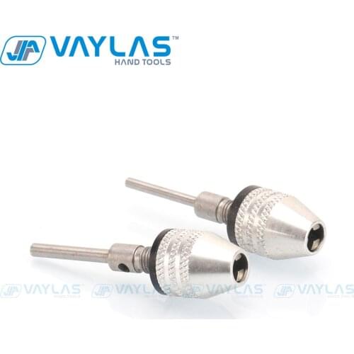 VAYLAS 0.3-3.4mm Quick Change Keyless Drill Bit Chuck with 2.35 mm 3.0mm Round Shank Adapter Converter Tool