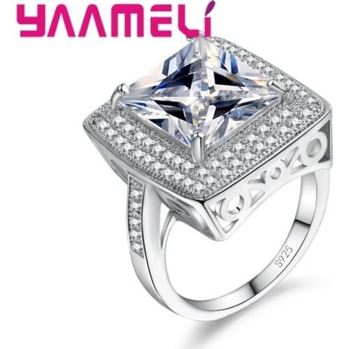 Domineering High Quality Hot Constellation Embellished White Crystal Stone Cubic Zirconia 925 Sterling Silver Ring For Lady