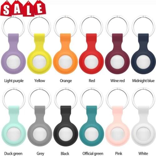 Protector Cover With Keychain For AirTags Shockproof Silicone Anti-Scratch Anti-Fall Sleeve Protective Case Shell For AirTag