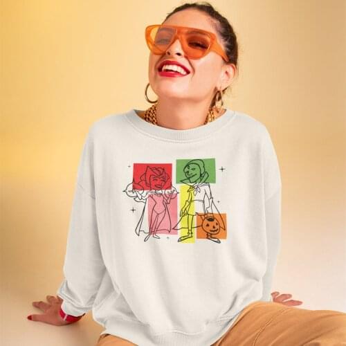 Women WandaVision Scarlet Witch Sweatshirt Wanda Vision Couple TV Show Hoodies Agatha All Along Sweatshirts