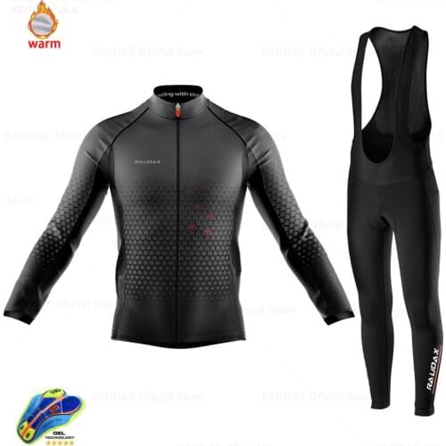 Pro Team Cycling Clothing Winter Fleece Clothes Long Sleeve Jersey Set GO UNinform Thermal Fleece Skinsuit Ropa De Hombre