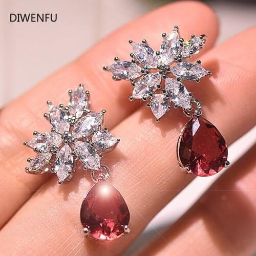 2021 High Quality Ruby S925 Sterling Silver 8-9mm Bread Round Freshwater Cultured Jewelry Drop Earrings for Women Wedding Gift
