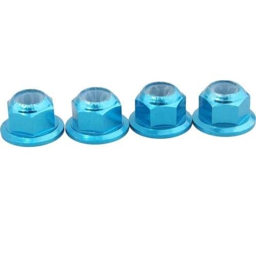 4pcs/lot HSP 122049 102049 Aluminium Nylon Nut M4 4P 02190 Upgrade Parts For 1/10 Himoto 31054 Lock Nut RC 4WD Car Electric Car