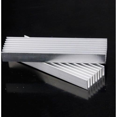 Gdstime 50 pcs 100x28x11mm Aluminum Heatsink 100mm x 28mm x 11mm Silver Heat Sinks Radiator Electronics Computer Cooling Cooler