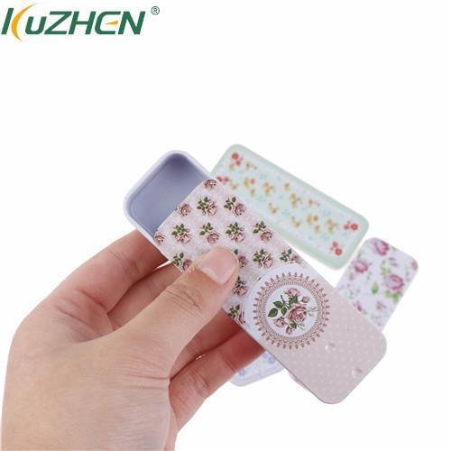 1pc Mini Storage Box Pill Cases Portable Pill Tin Boxs Container Slide Cover 9.2*3.2*1.5cm