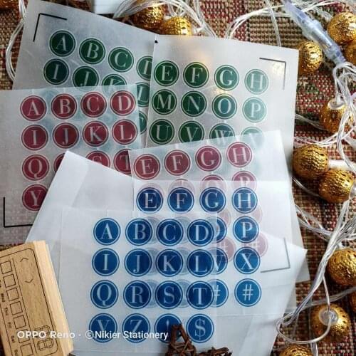 96 PCS Retro English 26 Letters Vintage Symbol Typewriter Decor stickers ForDaily Planner Scrapbooking Stickers Bullet Journal