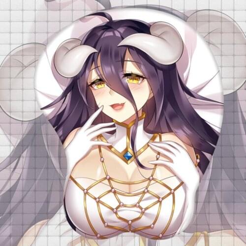 Albedo Figure 3d Girl Soft Gel Gaming Mouse Pad Mousepad Wrist Rest 5140 Gifts Man Adult Toy