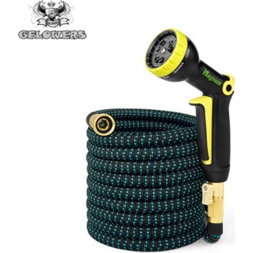 Free shipping garden expandable hose water hose magic hose garden hose Flexible car wash plastic hose with gun