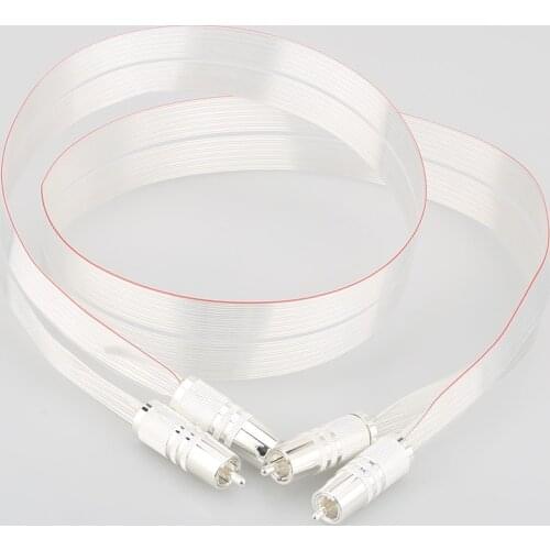 Free shipping Hi End Audio RCA interconnect cable with Gold plated connector audio Red Dawn