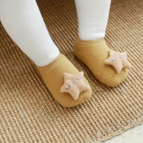 Baby Socks Cute Doll Anti Slip Floor Socks Warm Soft Cotton Thick Boys And Girls Toddler Foot Cover 0-3 Years Spring New