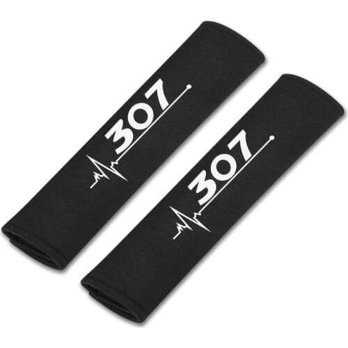 For Peugeot 307 2Pcs/Set Cotton Shoulder pad Seatbelt Cover Protector Cover Car Style Accessories